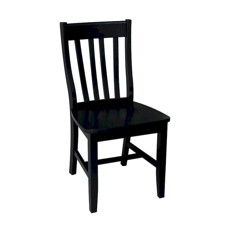 Set da pranzo da 5 pezzi Dining Essentials con tavolo nero e sedie Schoolhouse