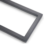 Tavolino laterale a C industriale in metallo massiccio largo 45 cm, tavolino da divano, complemento d'arredo per soggiorno