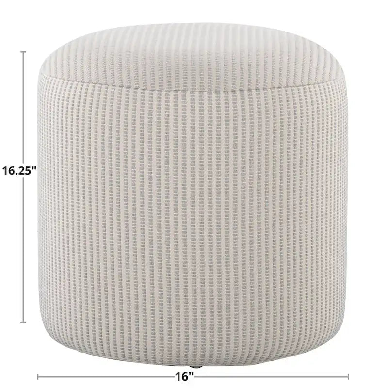 Pouf Ottomano Rotondo da 40 cm, Stile Bohemien, Cuscino da Pavimento, Accento per Soggiorno e Camera da Letto