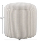 Pouf Ottomano Rotondo da 40 cm, Stile Bohemien, Cuscino da Pavimento, Accento per Soggiorno e Camera da Letto