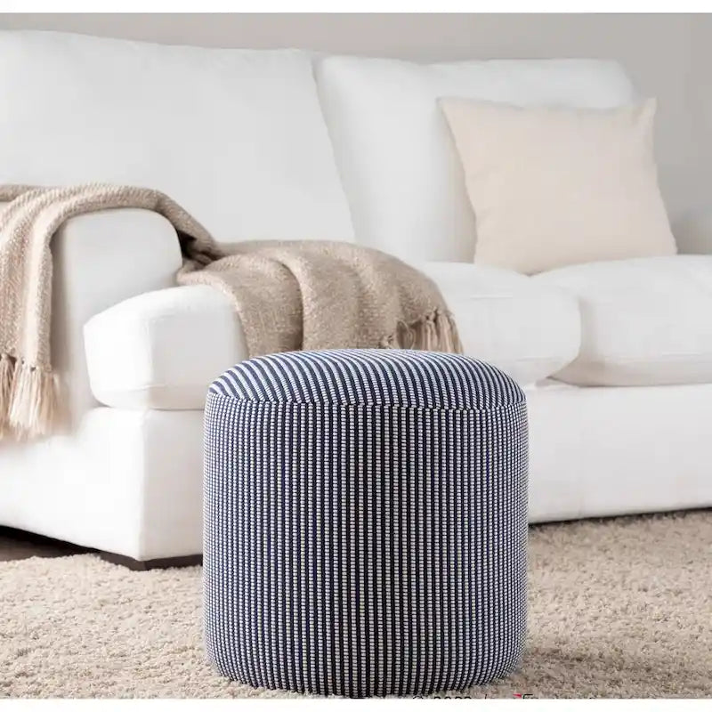 Pouf Ottomano Rotondo da 40 cm, Stile Bohemien, Cuscino da Pavimento, Accento per Soggiorno e Camera da Letto