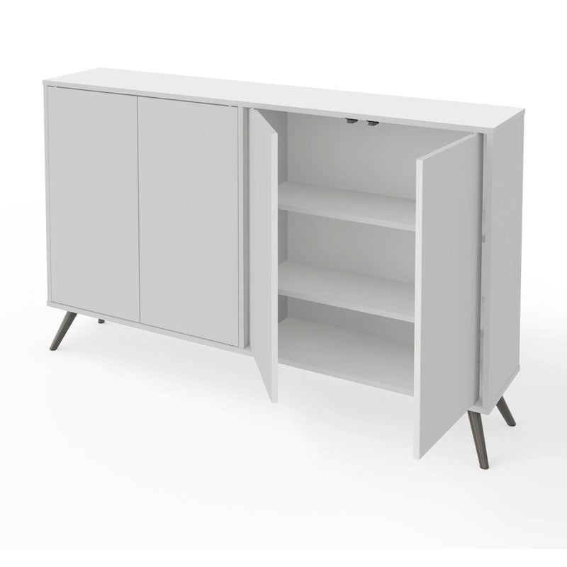 Mobile contenitore salvaspazio da 60 pollici, mensole regolabili, organizzatore per ufficio e camera da letto