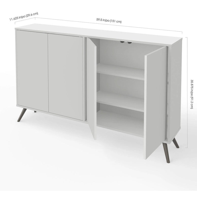 Mobile contenitore salvaspazio da 60 pollici, mensole regolabili, organizzatore per ufficio e camera da letto