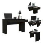 Scrivania per Computer con 2 Cassetti Senza Maniglie, Stile Tampa, Scrivania da Scrittura per Ufficio Domestico