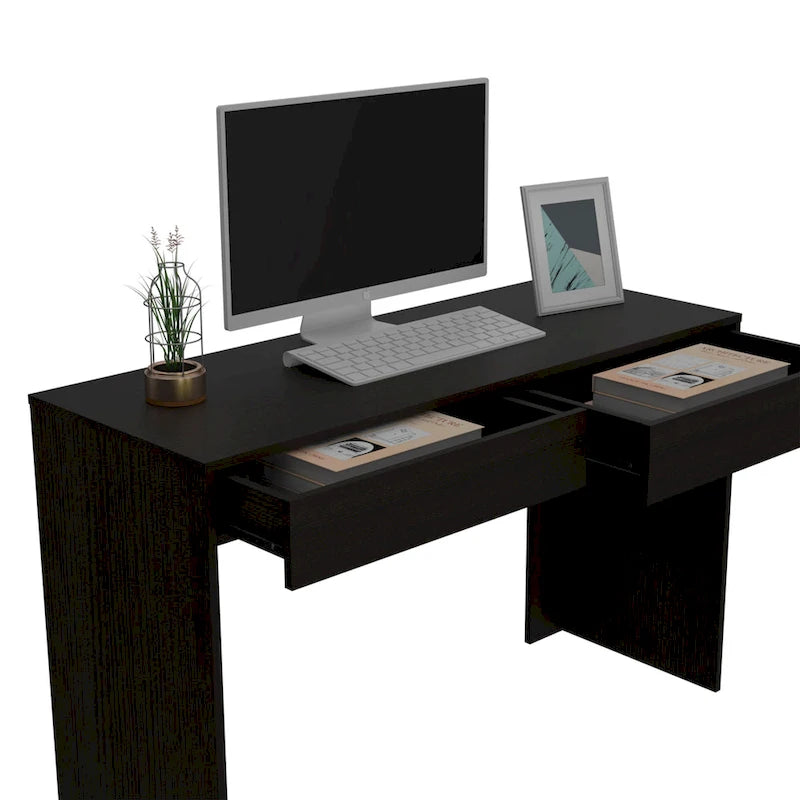 Scrivania per Computer con 2 Cassetti Senza Maniglie, Stile Tampa, Scrivania da Scrittura per Ufficio Domestico