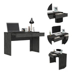 Scrivania per Computer con 2 Cassetti Senza Maniglie, Stile Tampa, Scrivania da Scrittura per Ufficio Domestico