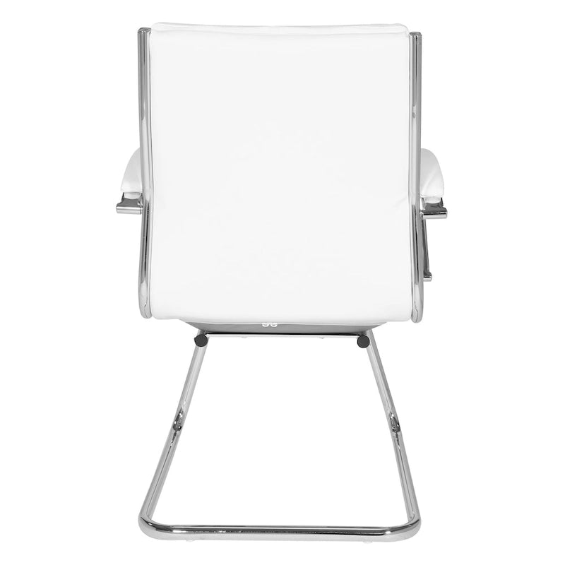 Sedia visitatore in similpelle con schienale medio