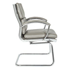 Sedia visitatore in similpelle con schienale medio