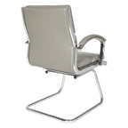 Sedia visitatore in similpelle con schienale medio