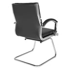 Sedia visitatore in similpelle con schienale medio