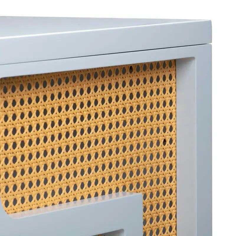 Scrivania Suzie Wood e Rattan con 1 Cassetto