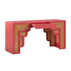 Scrivania Suzie Wood e Rattan con 1 Cassetto