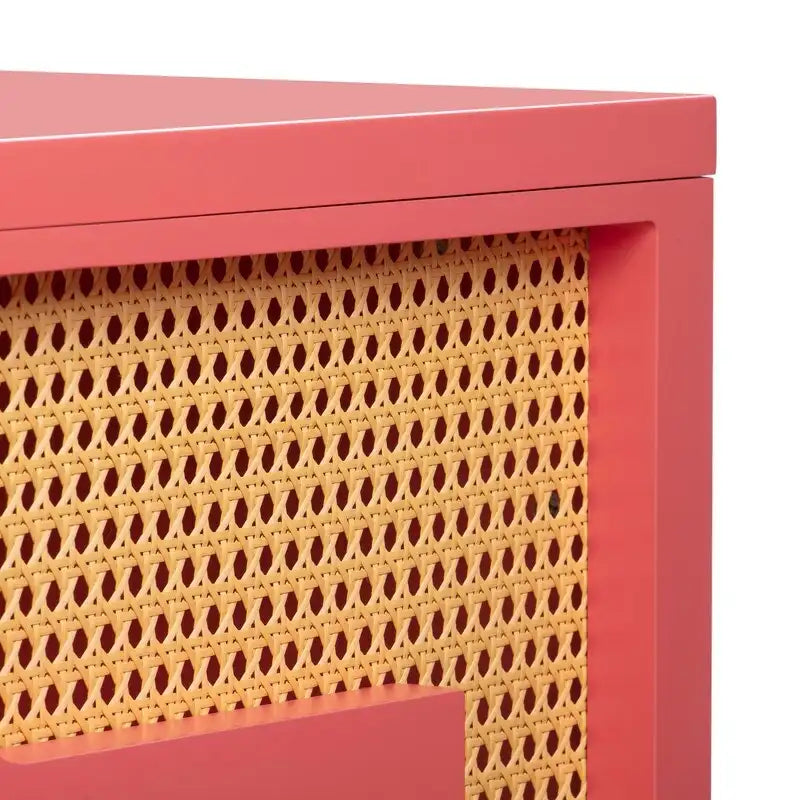 Scrivania Suzie Wood e Rattan con 1 Cassetto