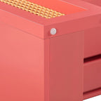 Scrivania Suzie Wood e Rattan con 1 Cassetto