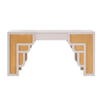 Scrivania Suzie Wood e Rattan con 1 Cassetto