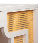 Scrivania Suzie Wood e Rattan con 1 Cassetto