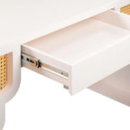 Scrivania Suzie Wood e Rattan con 1 Cassetto