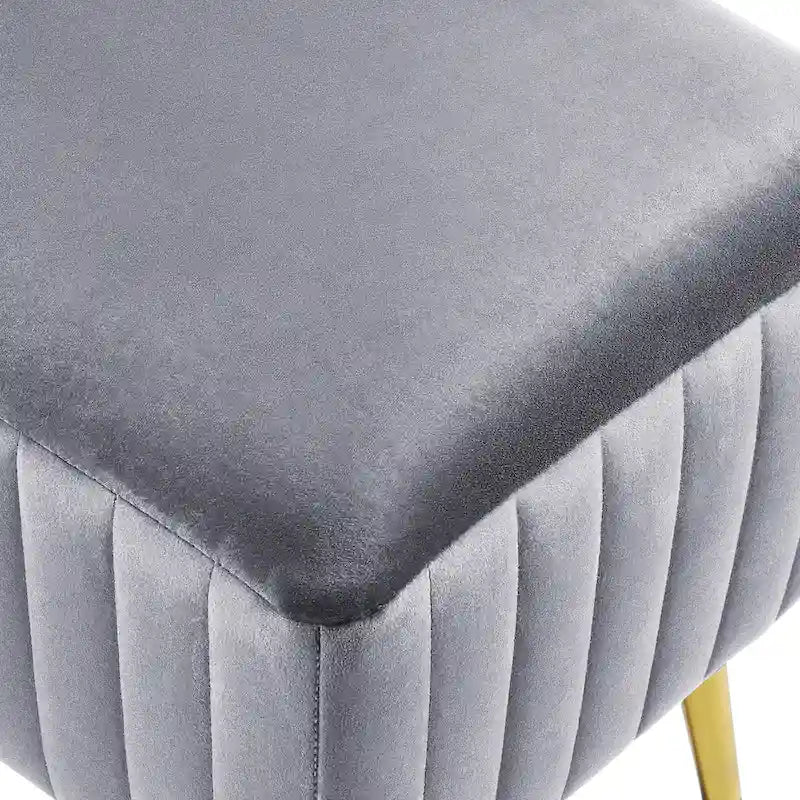 Panca da Ingresso Moderna Imbottita da 24 Pollici con Seduta in Velluto, Design Compatto, Mobili per Corridoio