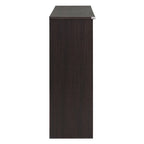 Credenza da cucina moderna, mobile da buffet, ante scorrevoli in vetro, ripiano regolabile, marrone scuro