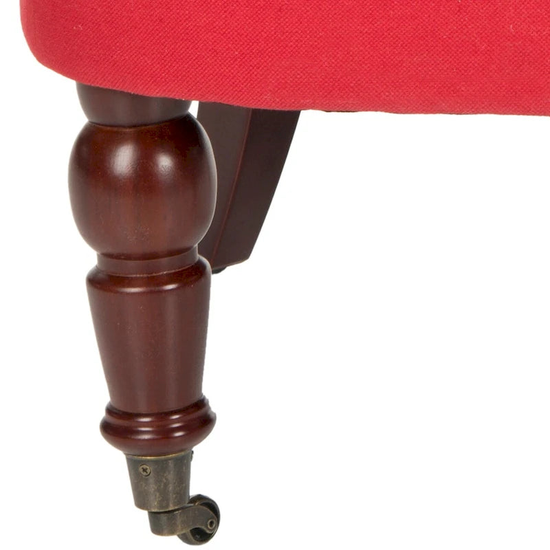 Poltrona d'Appoggio Trapuntata Naturale, Tessuto Misto Cotone, Stile Classico Inglese, Sedia da Salotto