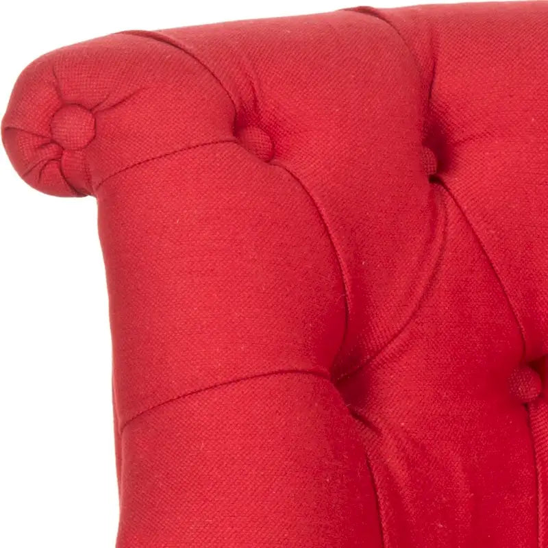 Poltrona d'Appoggio Trapuntata Naturale, Tessuto Misto Cotone, Stile Classico Inglese, Sedia da Salotto
