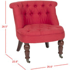 Poltrona d'Appoggio Trapuntata Naturale, Tessuto Misto Cotone, Stile Classico Inglese, Sedia da Salotto