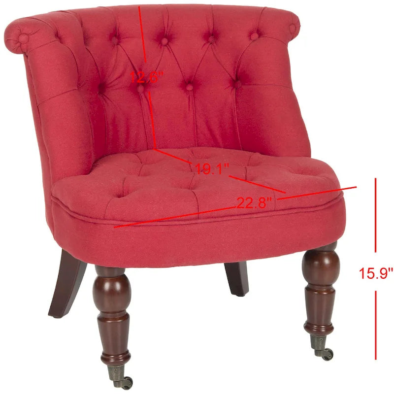 Poltrona d'Appoggio Trapuntata Naturale, Tessuto Misto Cotone, Stile Classico Inglese, Sedia da Salotto