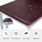 4 Sedie da pranzo eleganti in PVC con gambe in metallo massiccio - 40,6 x 50,8 x 97,8 (L x P x A)