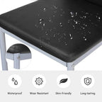 4 Sedie da pranzo eleganti in PVC con gambe in metallo massiccio - 40,6 x 50,8 x 97,8 (L x P x A)