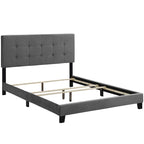 Letto matrimoniale in velluto imbottito con piattaforma, design lussuoso, non necessita di box spring