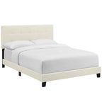 Letto matrimoniale in velluto imbottito con piattaforma, design lussuoso, non necessita di box spring