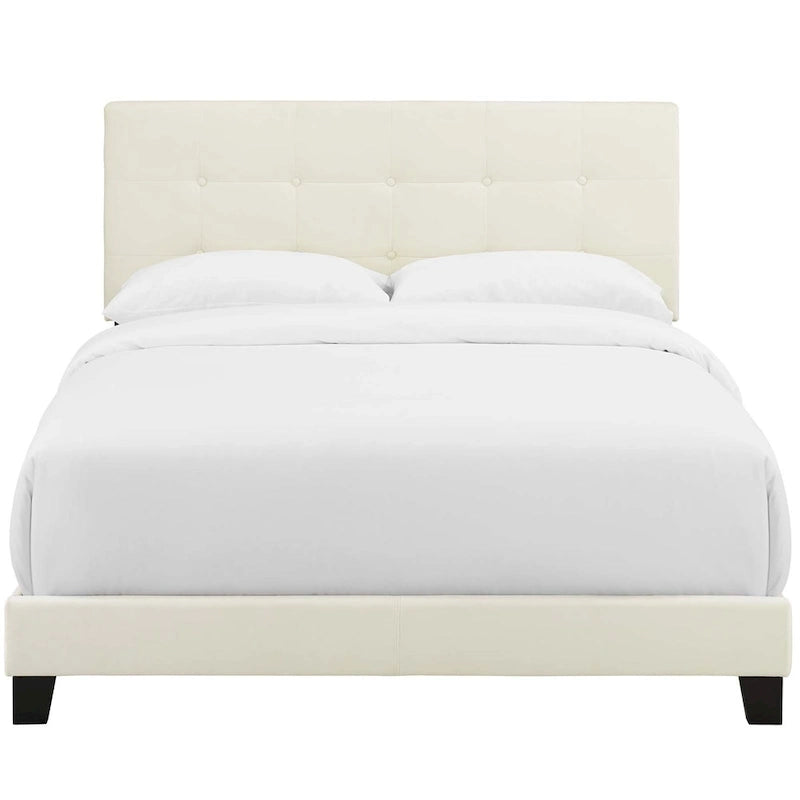 Letto matrimoniale in velluto imbottito con piattaforma, design lussuoso, non necessita di box spring