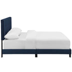 Letto matrimoniale in velluto imbottito con piattaforma, design lussuoso, non necessita di box spring