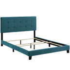 Letto matrimoniale in velluto imbottito con piattaforma, design lussuoso, non necessita di box spring