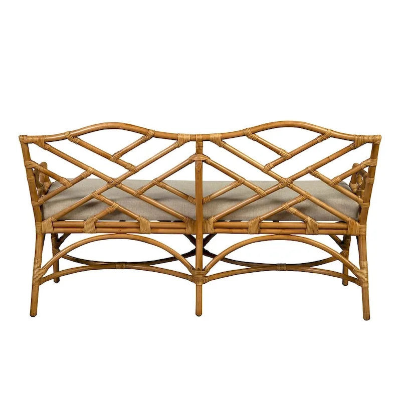 Panca in bambù, materiale naturale, leggera e resistente, panca d'accento per ingresso e camera da letto