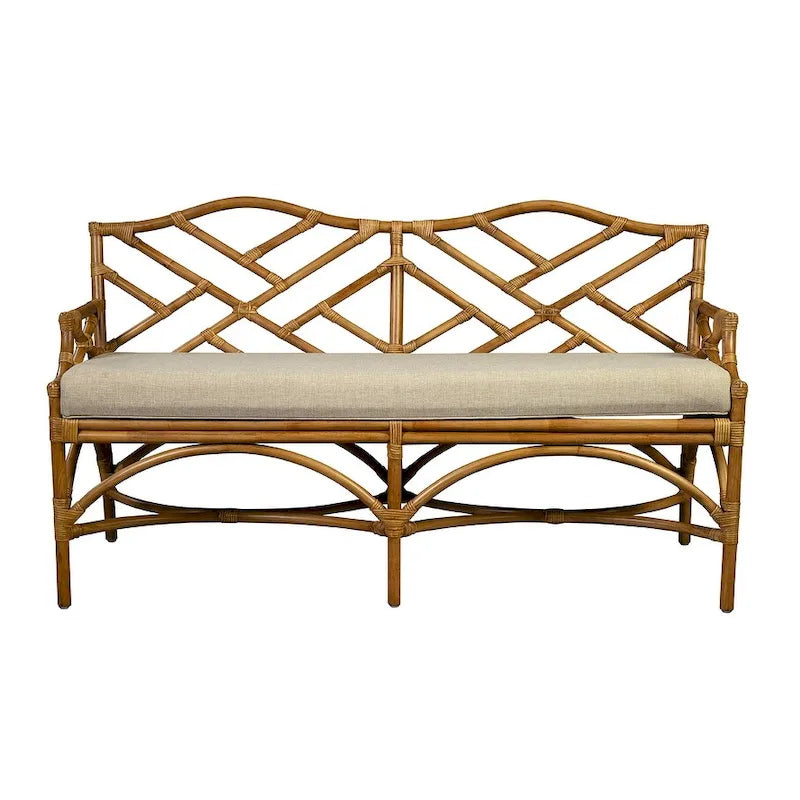Panca in bambù, materiale naturale, leggera e resistente, panca d'accento per ingresso e camera da letto