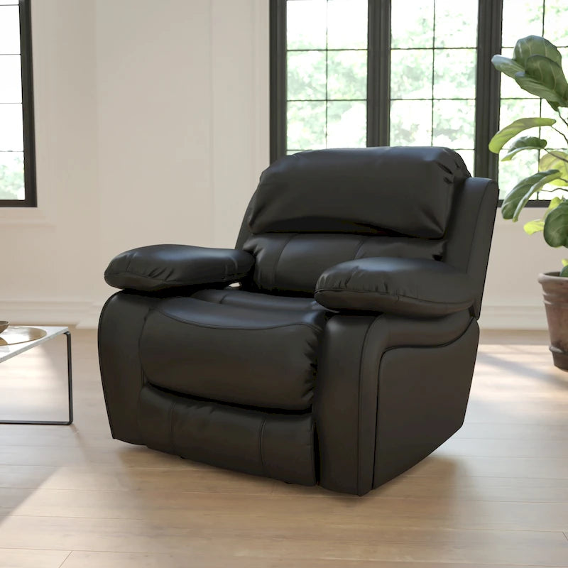 Poltrona reclinabile a dondolo in LeatherSoft