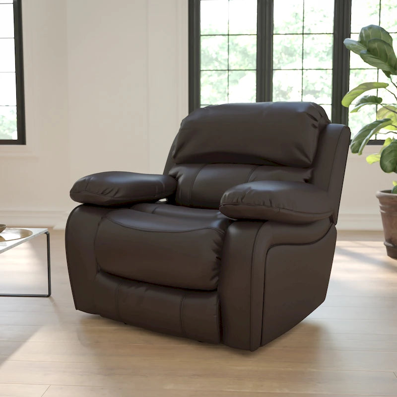 Poltrona reclinabile a dondolo in LeatherSoft