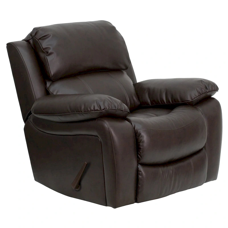 Poltrona reclinabile a dondolo in LeatherSoft