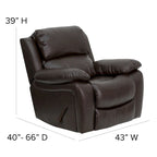 Poltrona reclinabile a dondolo in LeatherSoft