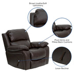 Poltrona reclinabile a dondolo in LeatherSoft