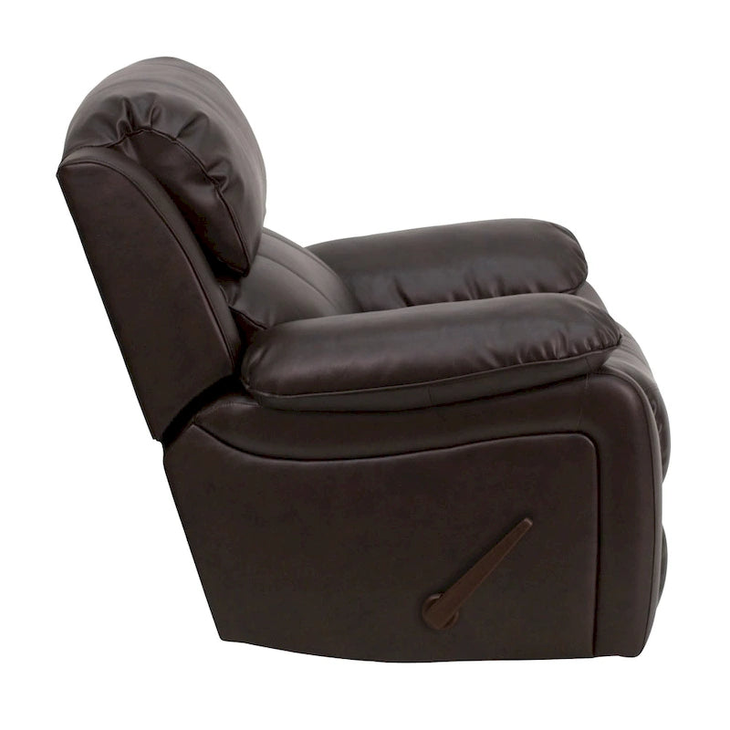 Poltrona reclinabile a dondolo in LeatherSoft