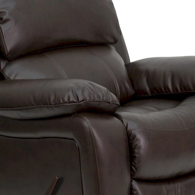 Poltrona reclinabile a dondolo in LeatherSoft