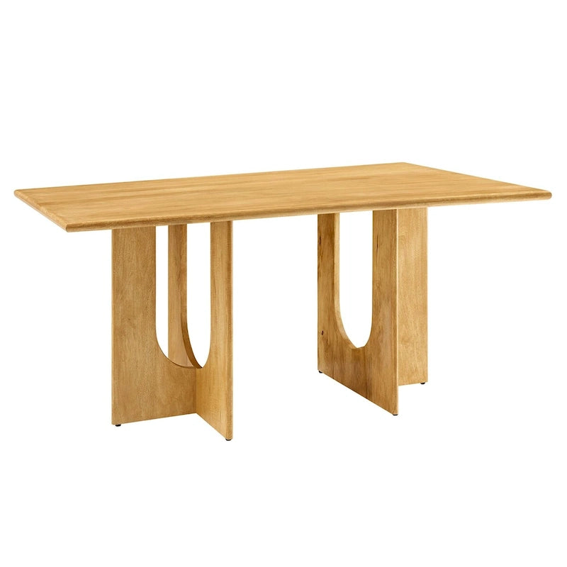 Tavolo da pranzo rettangolare in legno da 178 cm, stile moderno, 6 posti, struttura solida