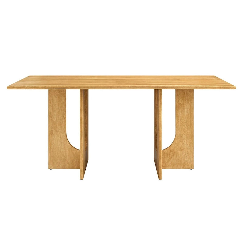 Tavolo da pranzo rettangolare in legno da 178 cm, stile moderno, 6 posti, struttura solida