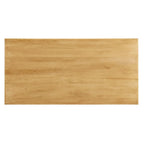Tavolo da pranzo rettangolare in legno da 178 cm, stile moderno, 6 posti, struttura solida