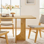 Tavolo da pranzo rettangolare in legno da 178 cm, stile moderno, 6 posti, struttura solida