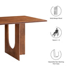 Tavolo da pranzo rettangolare in legno da 178 cm, stile moderno, 6 posti, struttura solida