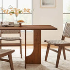 Tavolo da pranzo rettangolare in legno da 178 cm, stile moderno, 6 posti, struttura solida