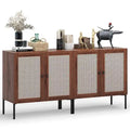 2 mobili credenza buffet da vino con anta e ripiano regolabile